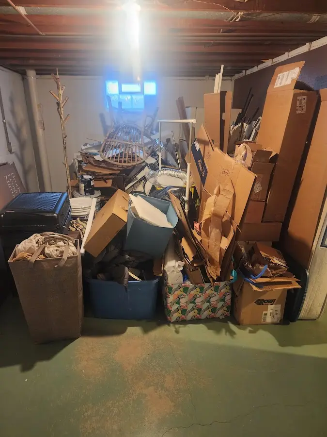 Roll-off dumpster container at job site for 2 Yard Dumpster Rental in Nevada City